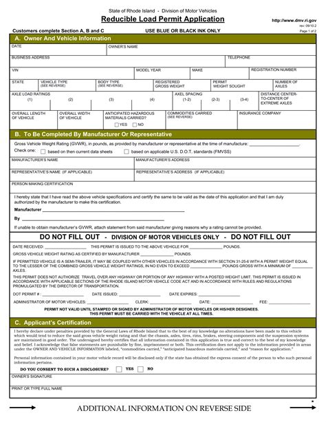 massdot reducible load permits.